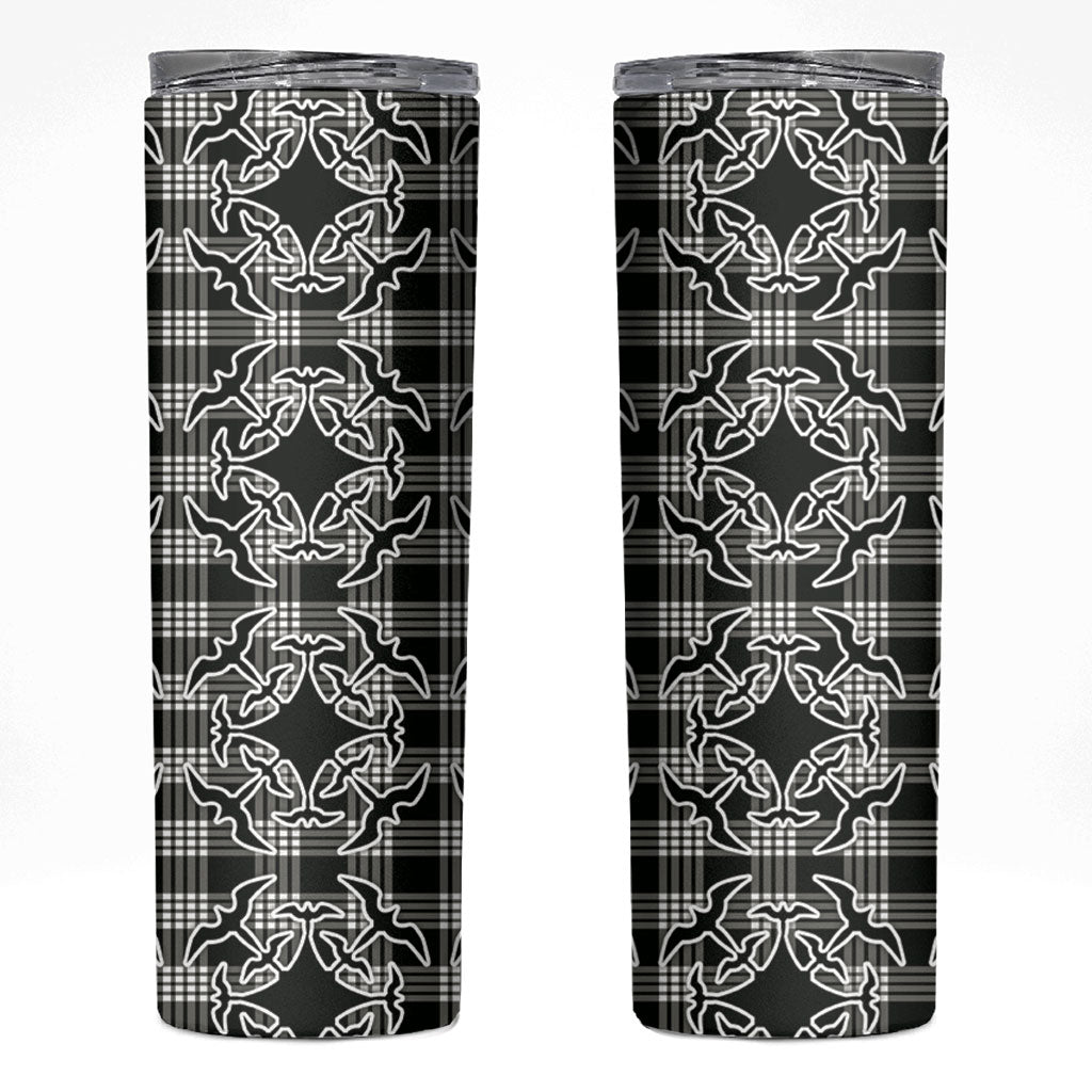 Eleele Hawaii Iwa Bird Palaka Motifs Skinny Tumbler