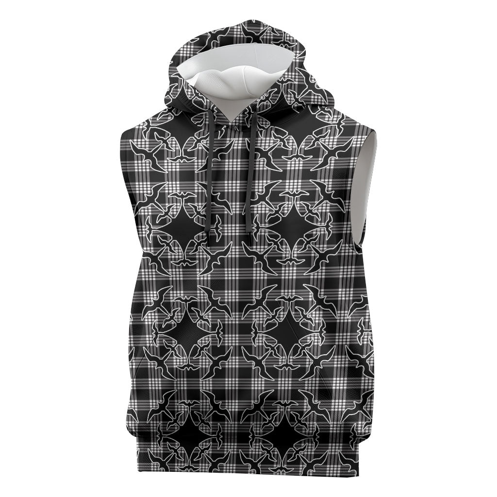 Eleele Hawaii Iwa Bird Palaka Motifs Sleeveless Hoodie