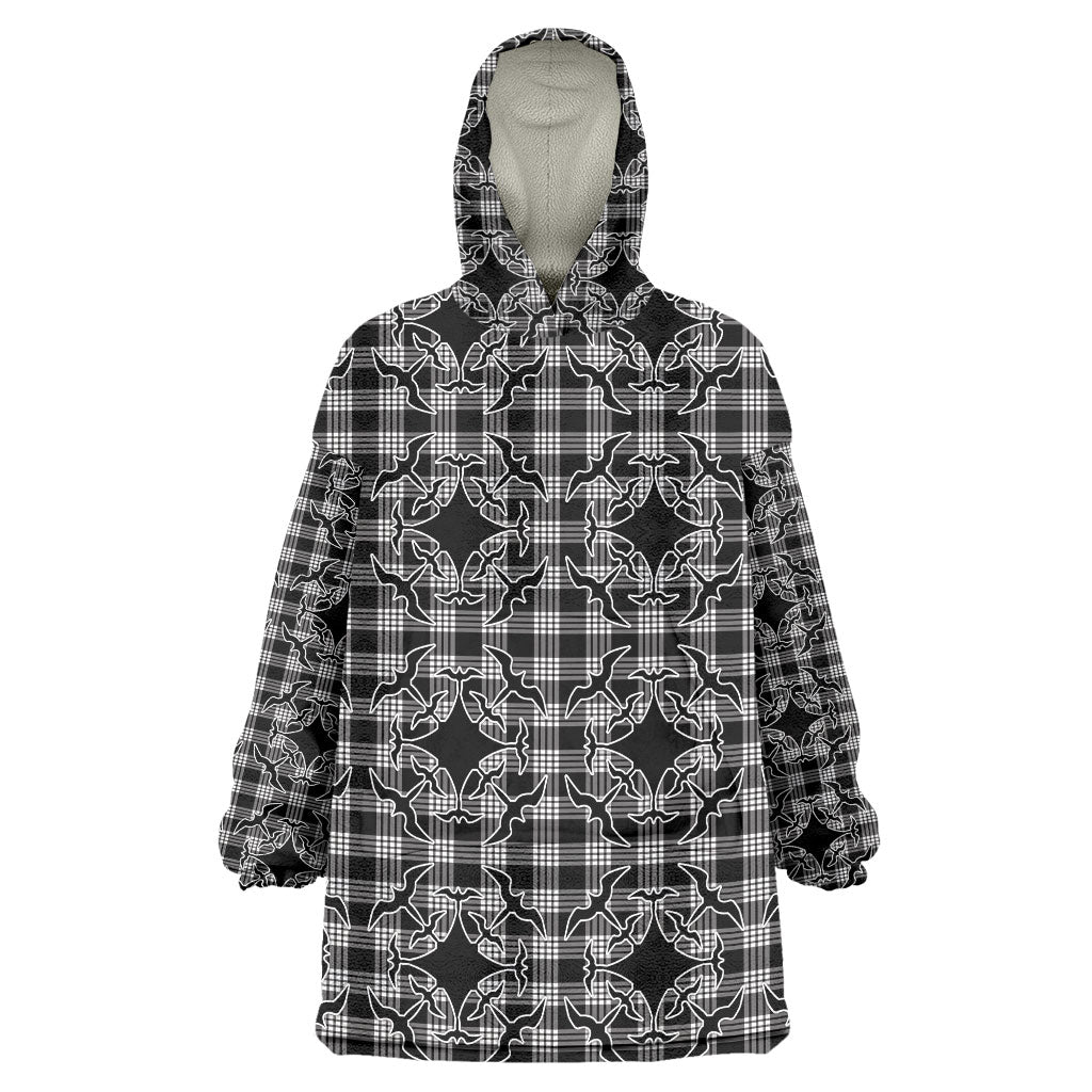 Eleele Hawaii Iwa Bird Palaka Motifs Wearable Blanket Hoodie
