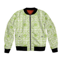Omaomao Hawaii Iwa Bird Palaka Motifs Bomber Jacket LT14 Unisex Green - Polynesian Pride