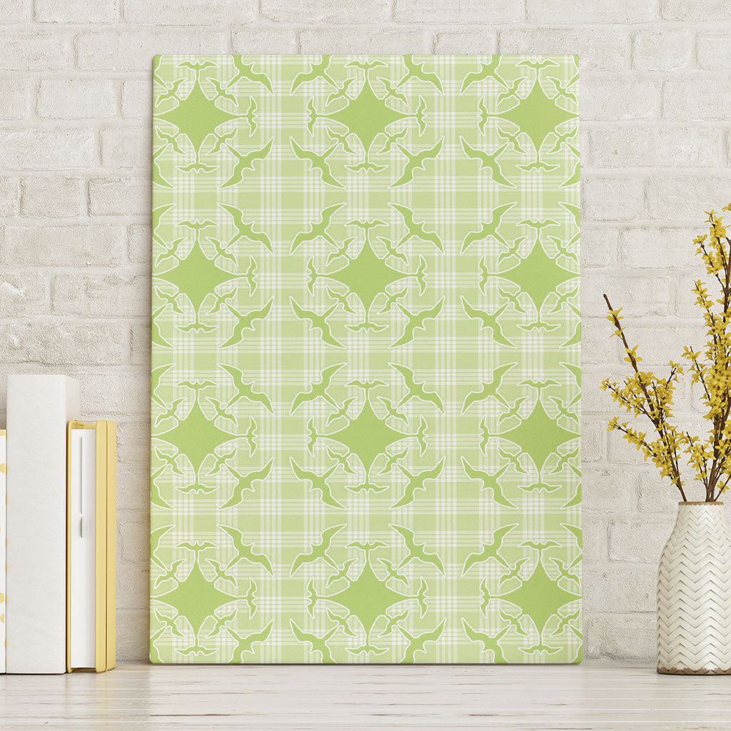 Omaomao Hawaii Iwa Bird Palaka Motifs Canvas Wall Art
