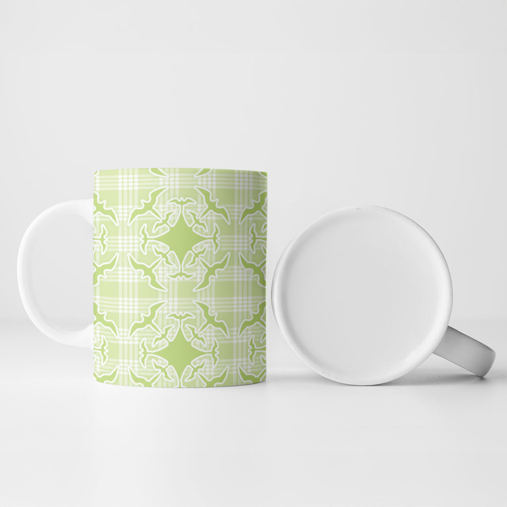 Omaomao Hawaii Iwa Bird Palaka Motifs Ceramic Mug LT14 - Polynesian Pride