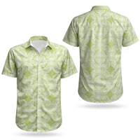 Omaomao Hawaii Iwa Bird Palaka Motifs Couples Matching Off Shoulder Maxi Dress and Hawaiian Shirt LT14 - Polynesian Pride