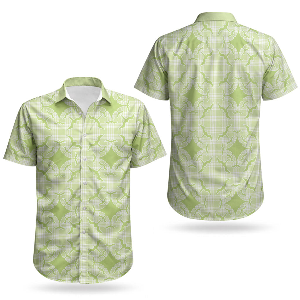 Omaomao Hawaii Iwa Bird Palaka Motifs Couples Matching Tank Maxi Dress and Hawaiian Shirt LT14 - Polynesian Pride