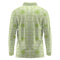 Omaomao Hawaii Iwa Bird Palaka Motifs Long Sleeve Polo Shirt LT14 - Polynesian Pride