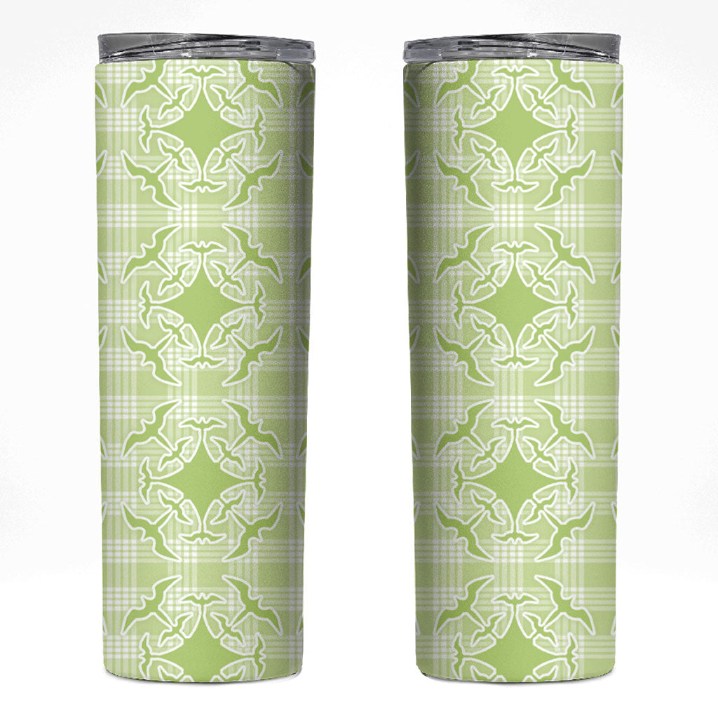 Omaomao Hawaii Iwa Bird Palaka Motifs Skinny Tumbler