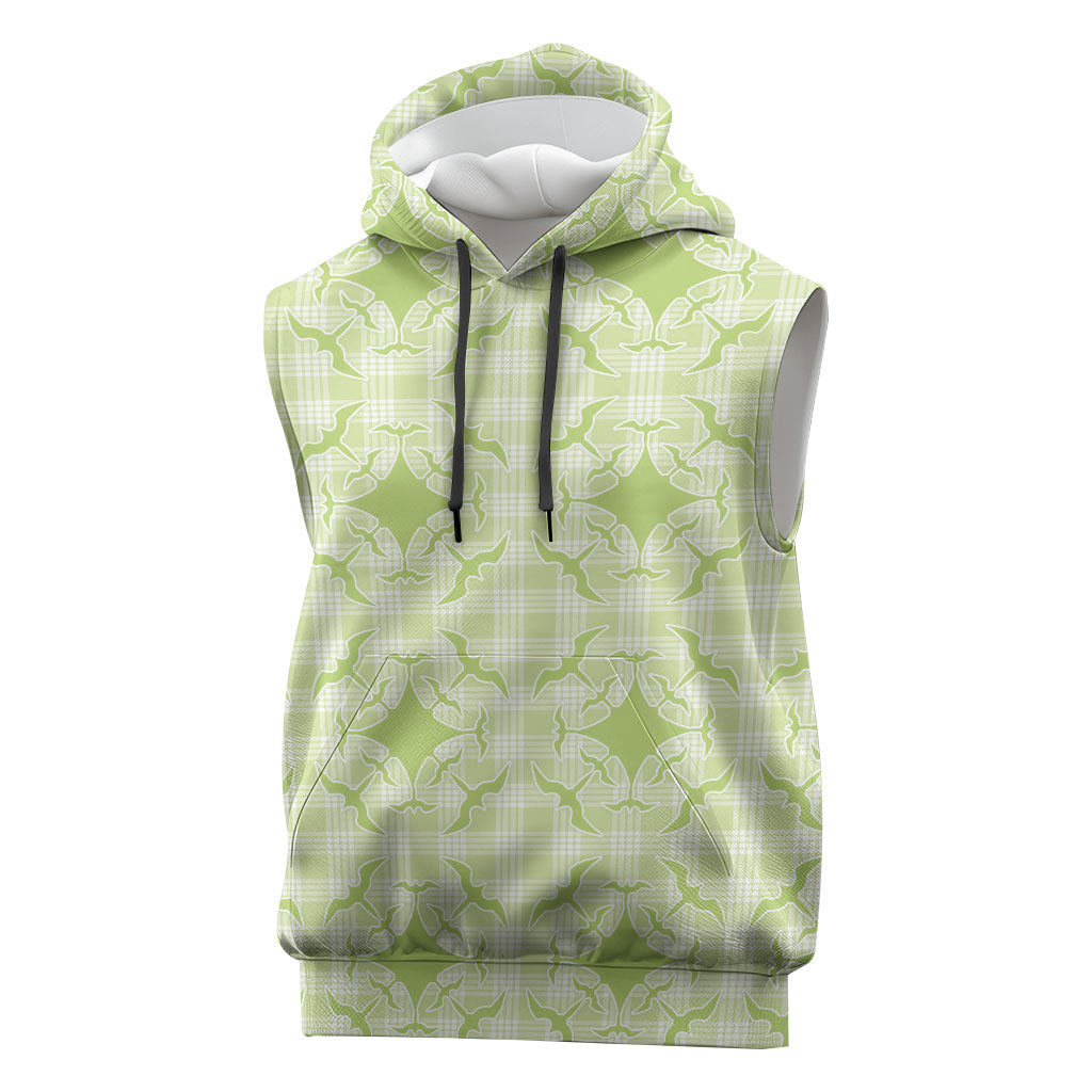Omaomao Hawaii Iwa Bird Palaka Motifs Sleeveless Hoodie