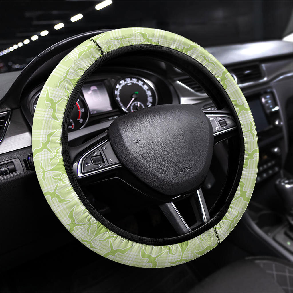 Omaomao Hawaii Iwa Bird Palaka Motifs Steering Wheel Cover