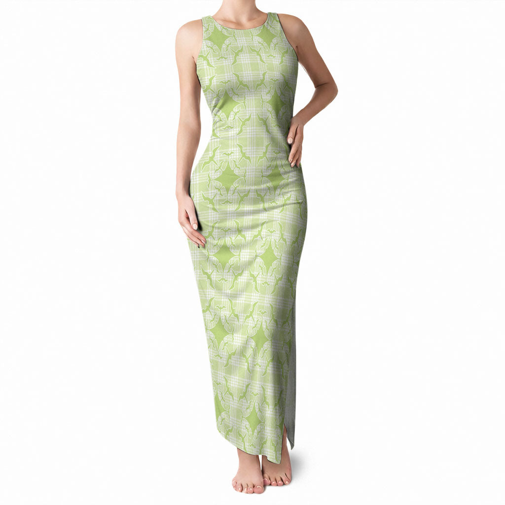 Omaomao Hawaii Iwa Bird Palaka Motifs Tank Maxi Dress