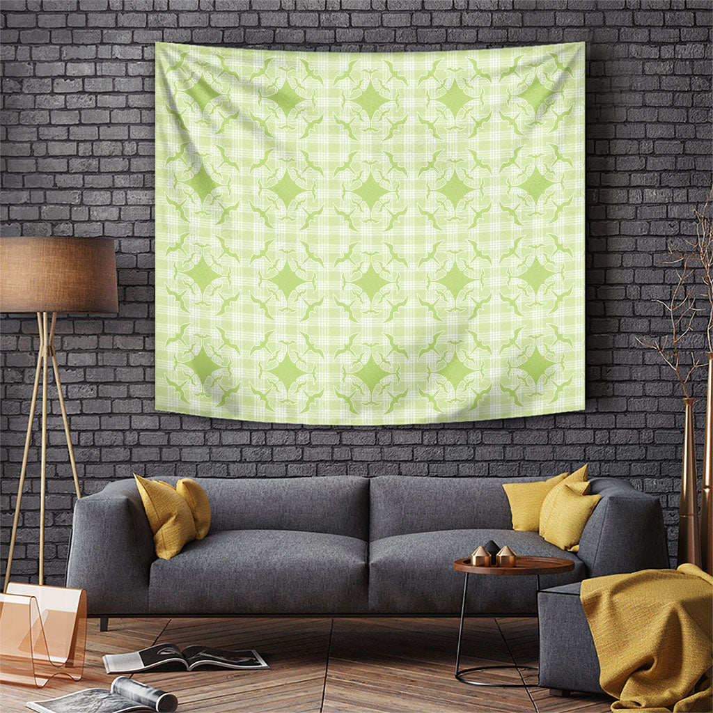 Omaomao Hawaii Iwa Bird Palaka Motifs Tapestry