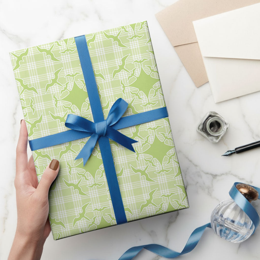 Omaomao Hawaii Iwa Bird Palaka Motifs Wrapping Paper LT14 - Polynesian Pride