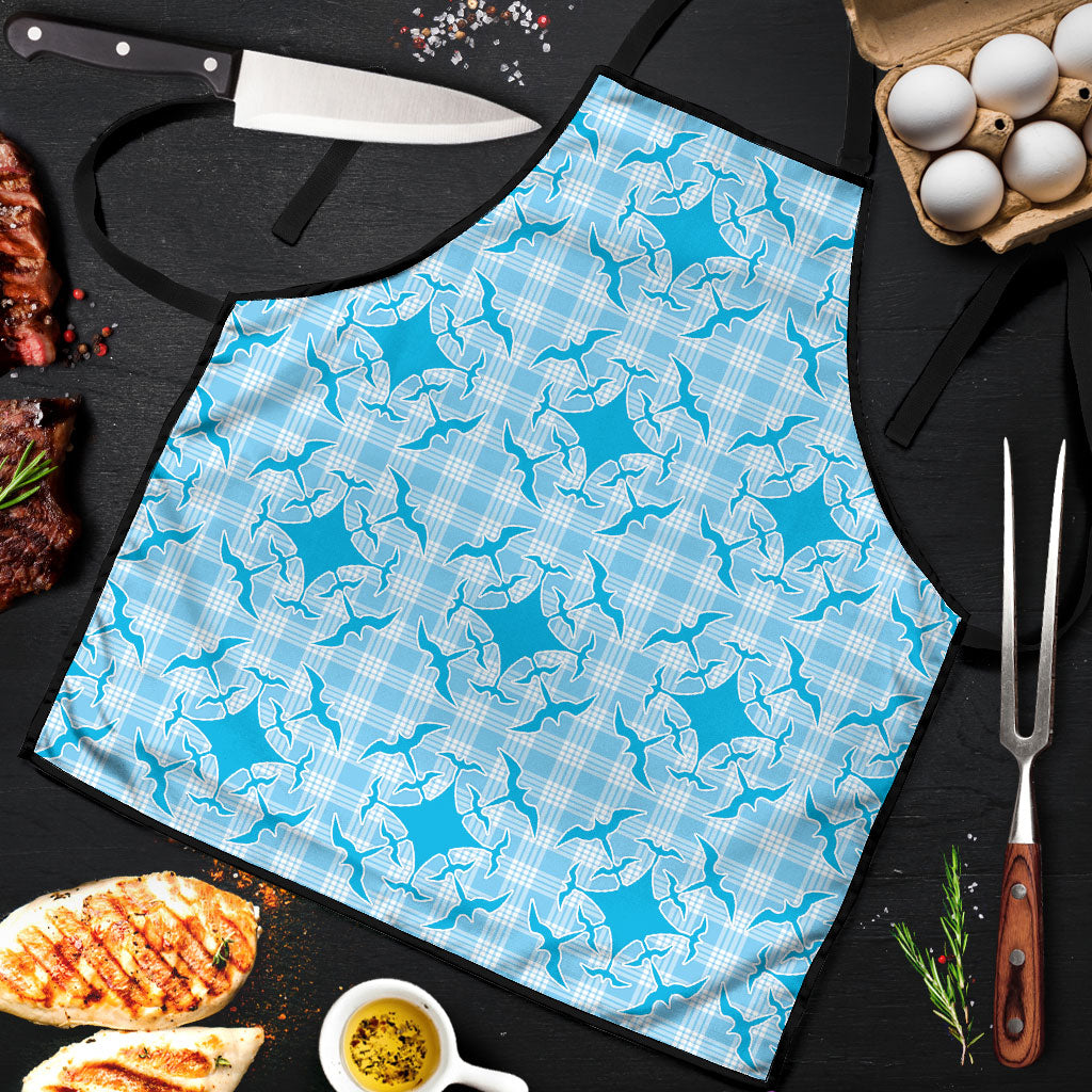 Polu Hawaii Iwa Bird Palaka Motifs Apron LT14 Blue - Polynesian Pride