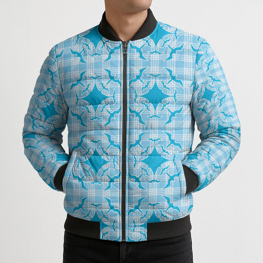 Polu Hawaii Iwa Bird Palaka Motifs Bomber Puffer Jacket LT14 - Polynesian Pride