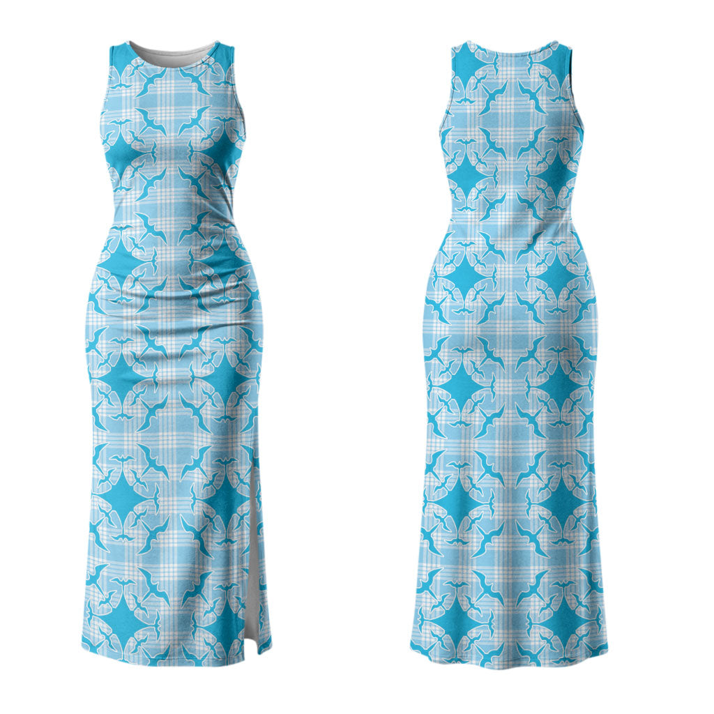 Polu Hawaii Iwa Bird Palaka Motifs Couples Matching Tank Maxi Dress and Hawaiian Shirt LT14 - Polynesian Pride