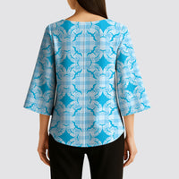 Polu Hawaii Iwa Bird Palaka Motifs Kimono Sleeve Blouse LT14 - Polynesian Pride