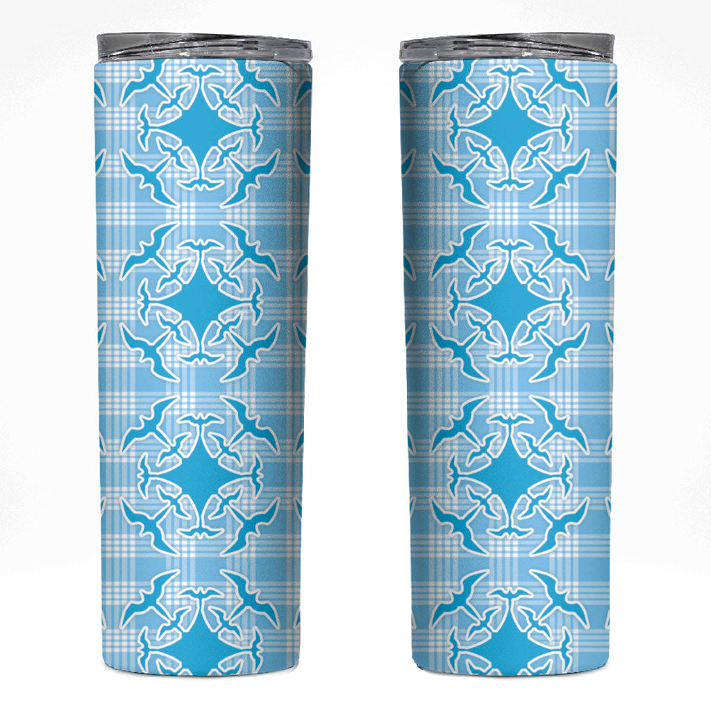 Polu Hawaii Iwa Bird Palaka Motifs Skinny Tumbler