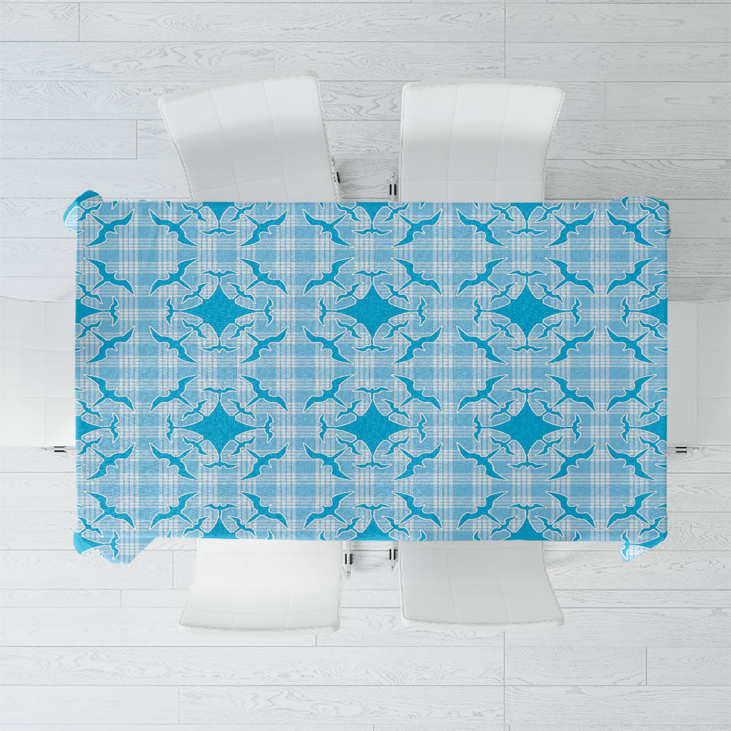 Polu Hawaii Iwa Bird Palaka Motifs Tablecloth LT14 Blue - Polynesian Pride