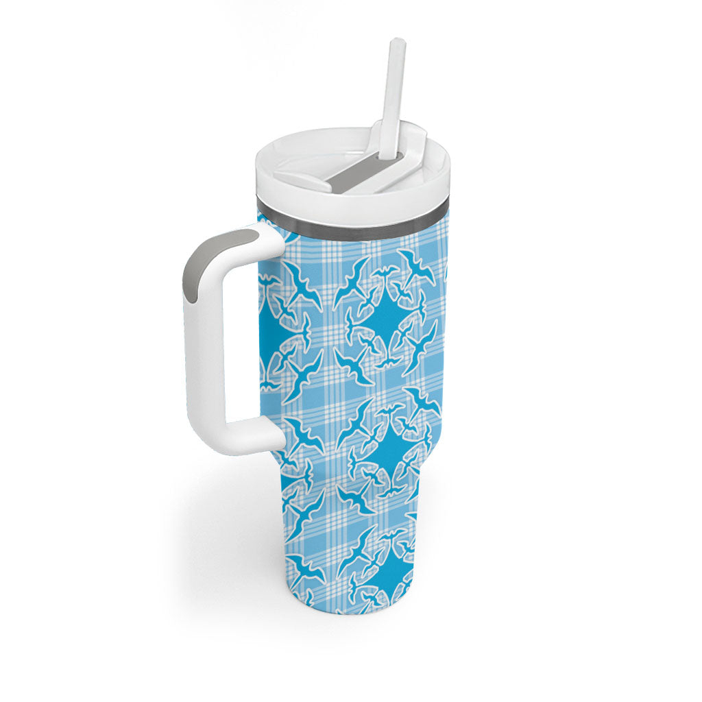 Polu Hawaii Iwa Bird Palaka Motifs Tumbler With Handle LT14 - Polynesian Pride