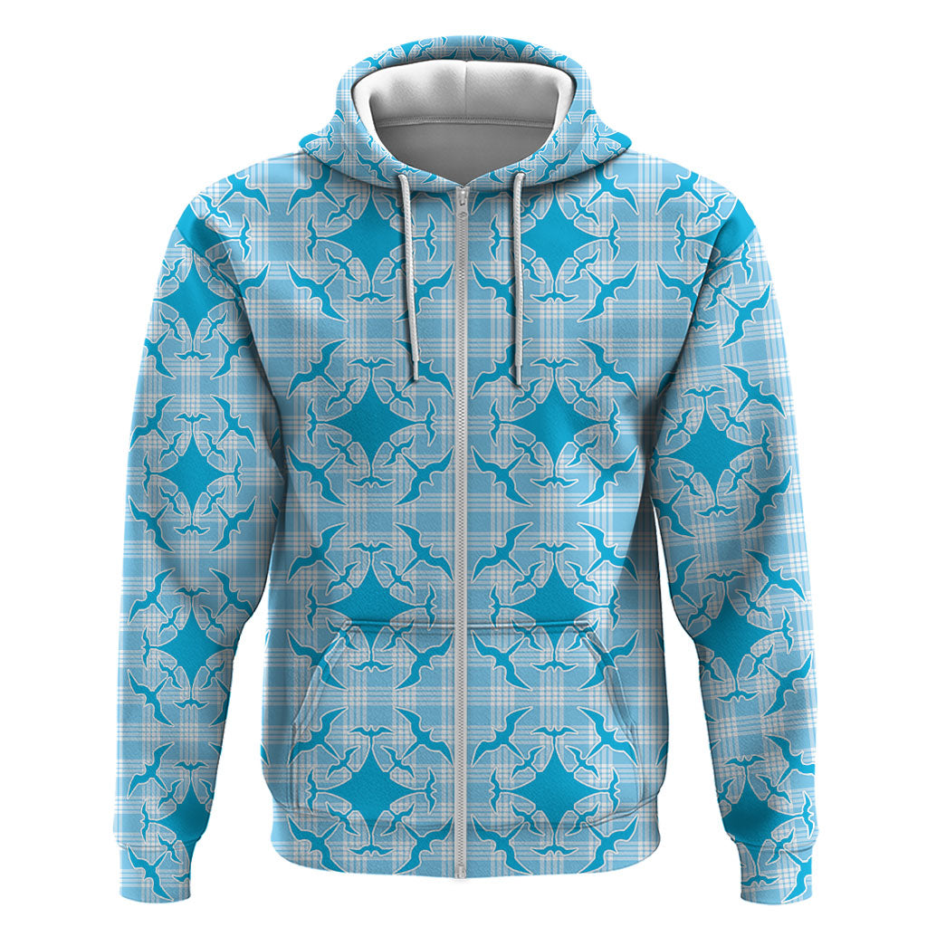 Polu Hawaii Iwa Bird Palaka Motifs Zip Hoodie