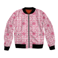 Alaka Hawaii Iwa Bird Palaka Motifs Bomber Jacket LT14 Unisex Pink - Polynesian Pride