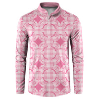 Alaka Hawaii Iwa Bird Palaka Motifs Button Sweatshirt LT14 Pink - Polynesian Pride