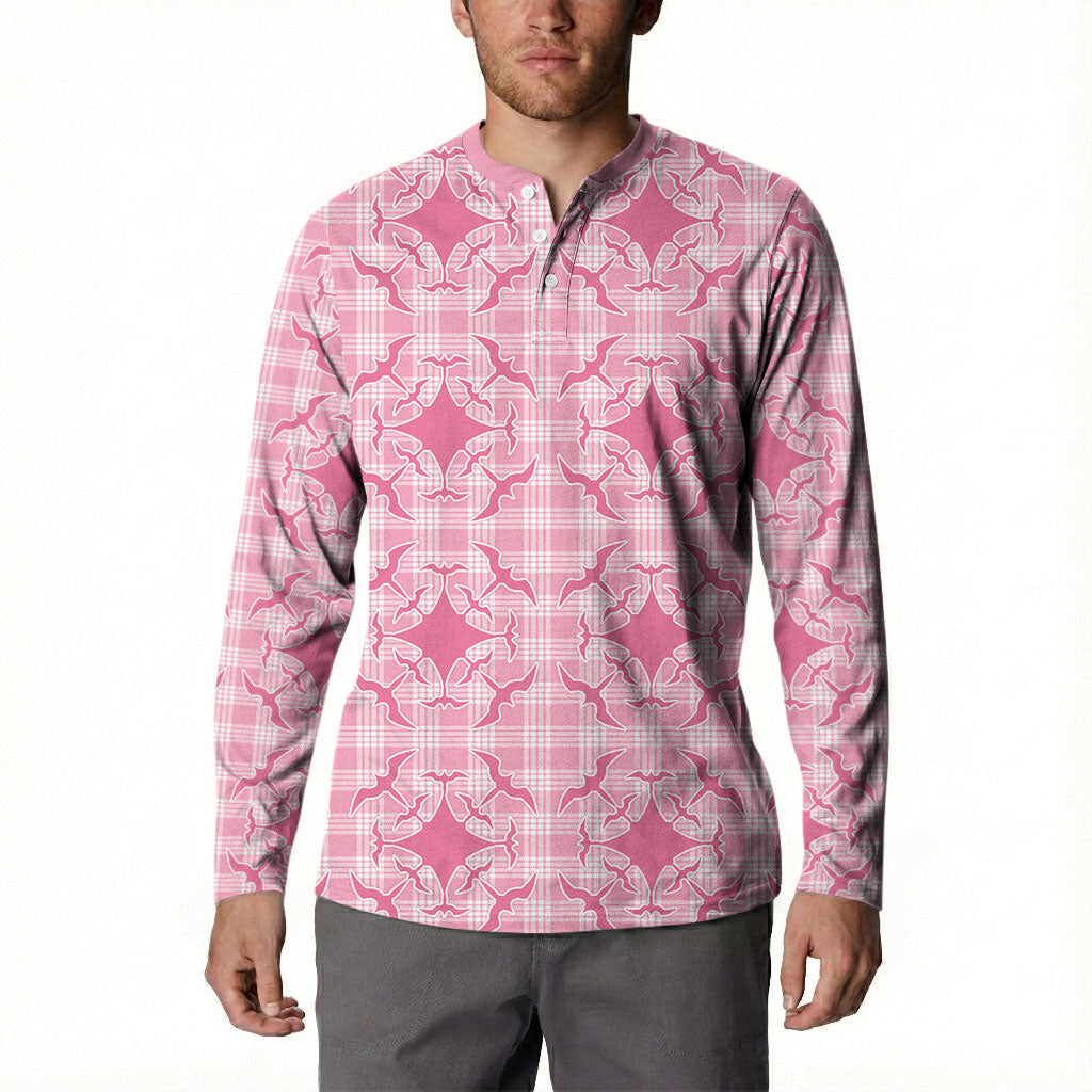Alaka Hawaii Iwa Bird Palaka Motifs Button Sweatshirt LT14 - Polynesian Pride