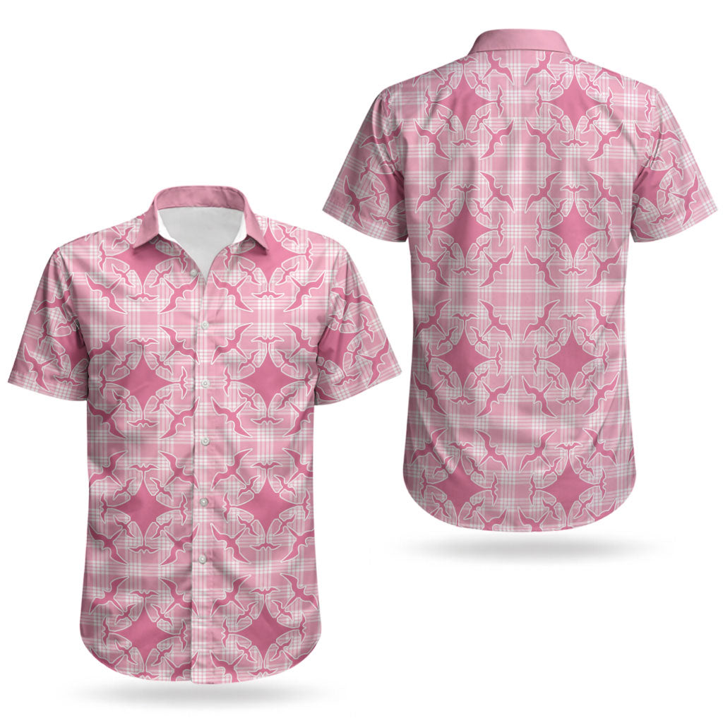 Alaka Hawaii Iwa Bird Palaka Motifs Couples Matching Mermaid Dress and Hawaiian Shirt LT14 - Polynesian Pride