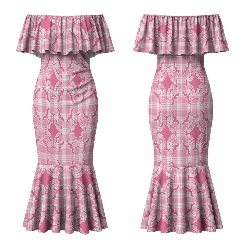 Alaka Hawaii Iwa Bird Palaka Motifs Couples Matching Mermaid Dress and Hawaiian Shirt LT14 - Polynesian Pride
