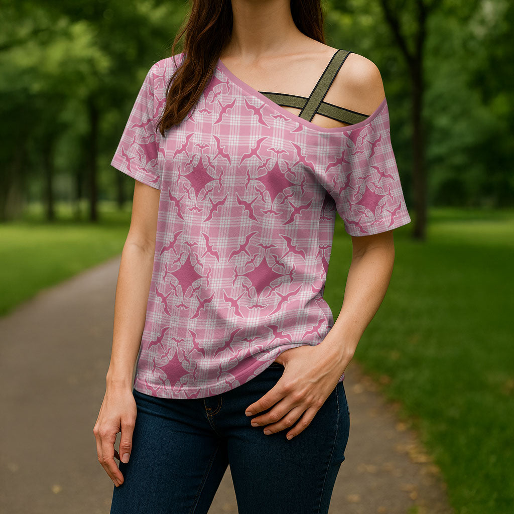 Alaka Hawaii Iwa Bird Palaka Motifs Cross Shoulder Shirt LT14 - Polynesian Pride