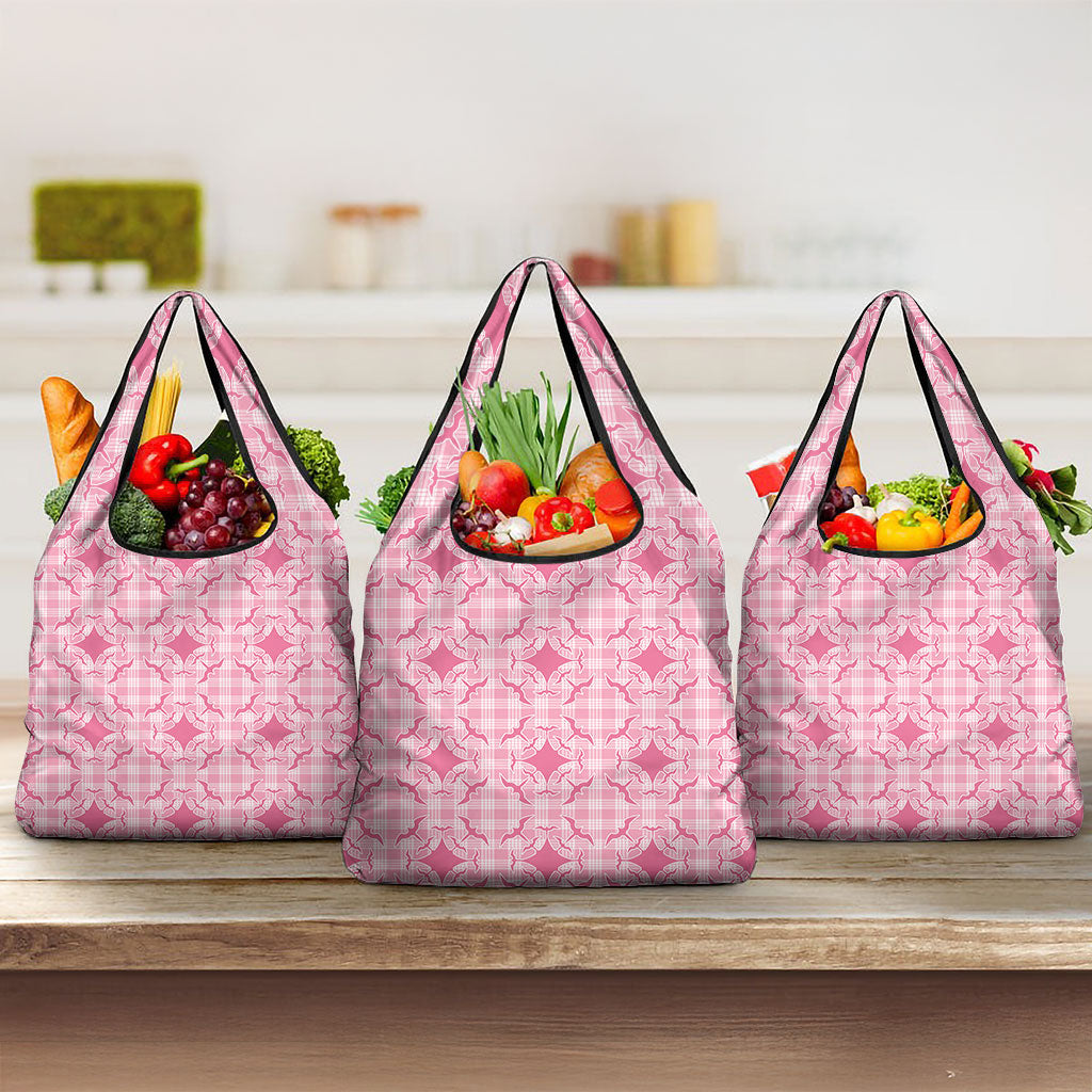 Alaka Hawaii Iwa Bird Palaka Motifs Grocery Bag LT14 3-pack One Size Pink - Polynesian Pride