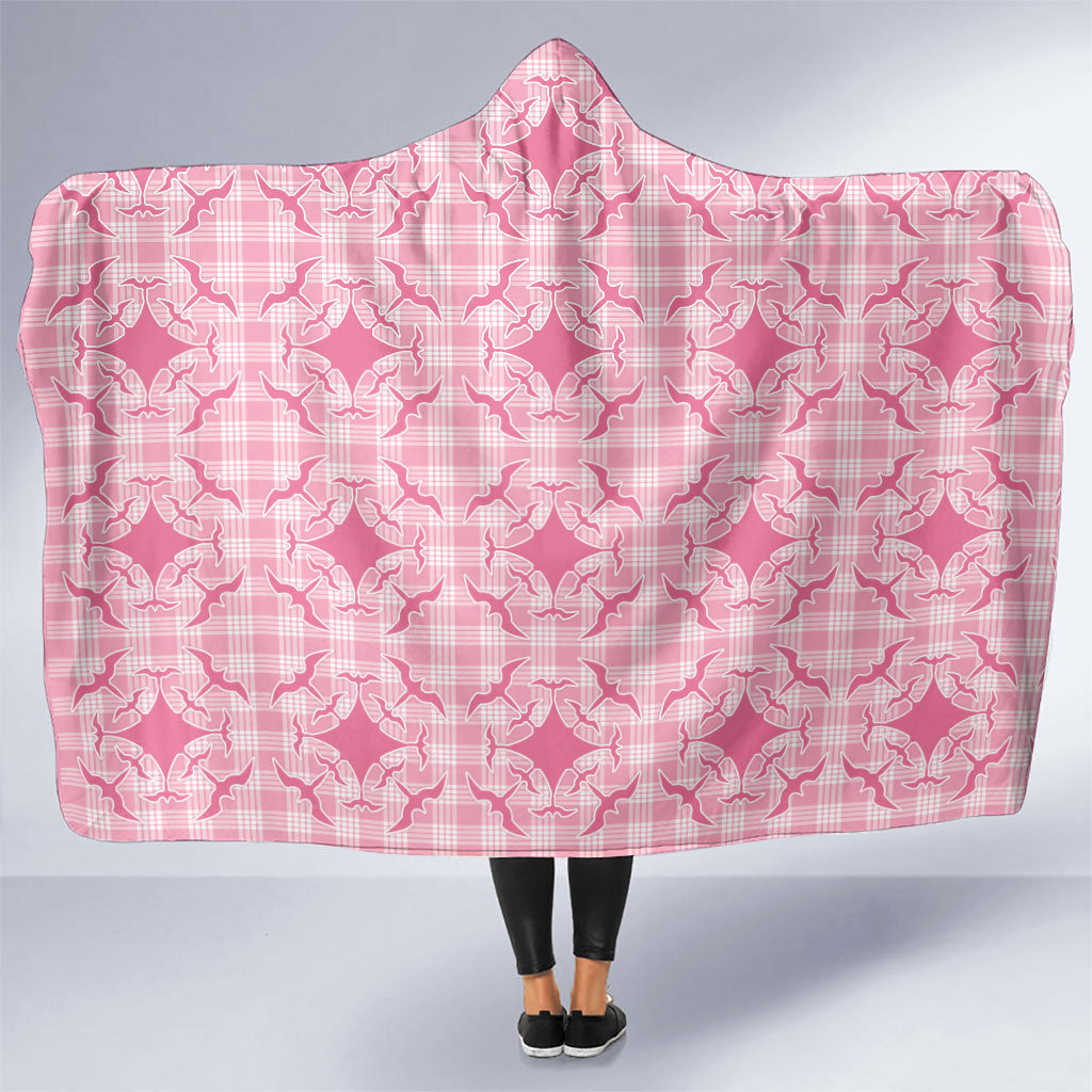 Alaka Hawaii Iwa Bird Palaka Motifs Hooded Blanket