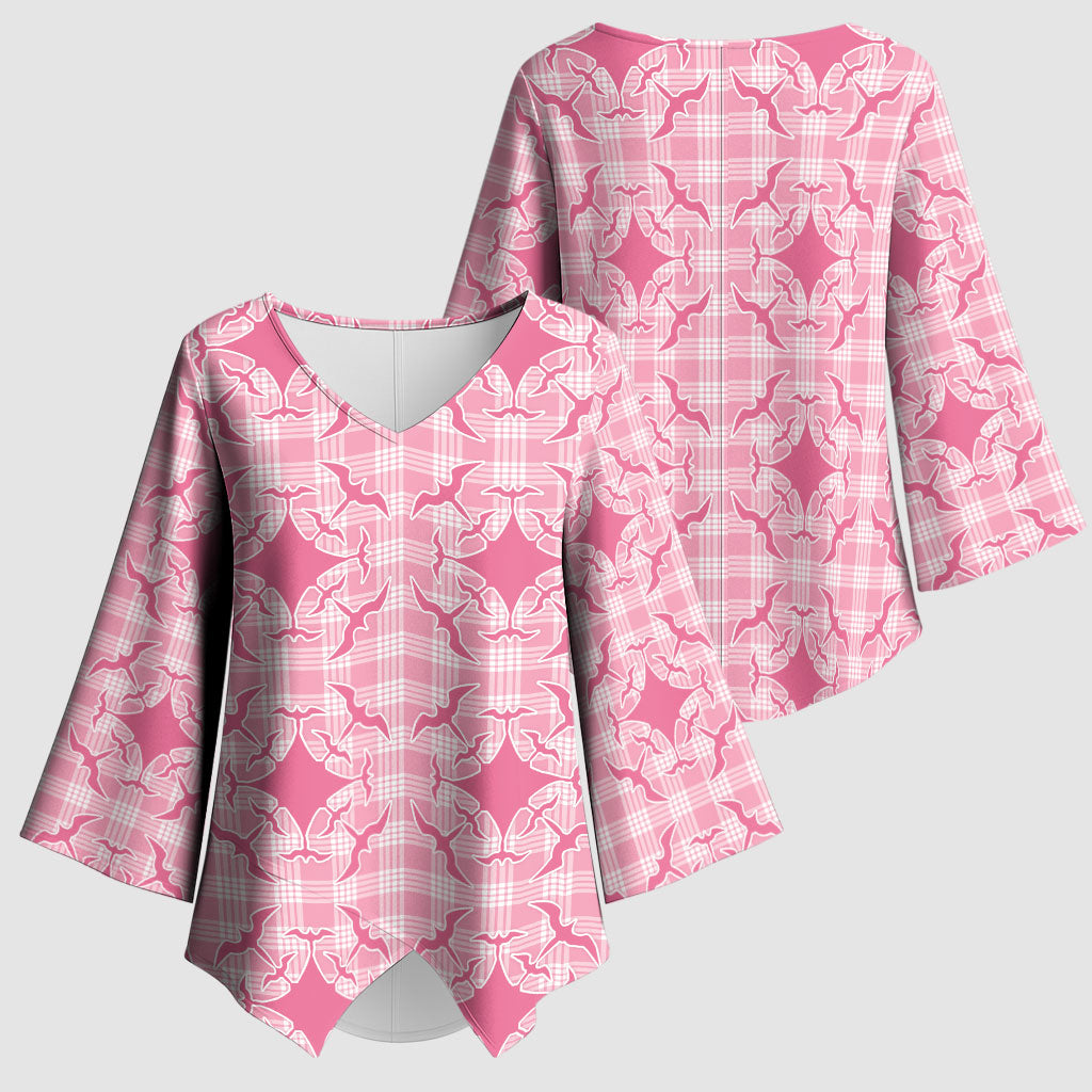 Alaka Hawaii Iwa Bird Palaka Motifs Kimono Sleeve Blouse LT14 - Polynesian Pride