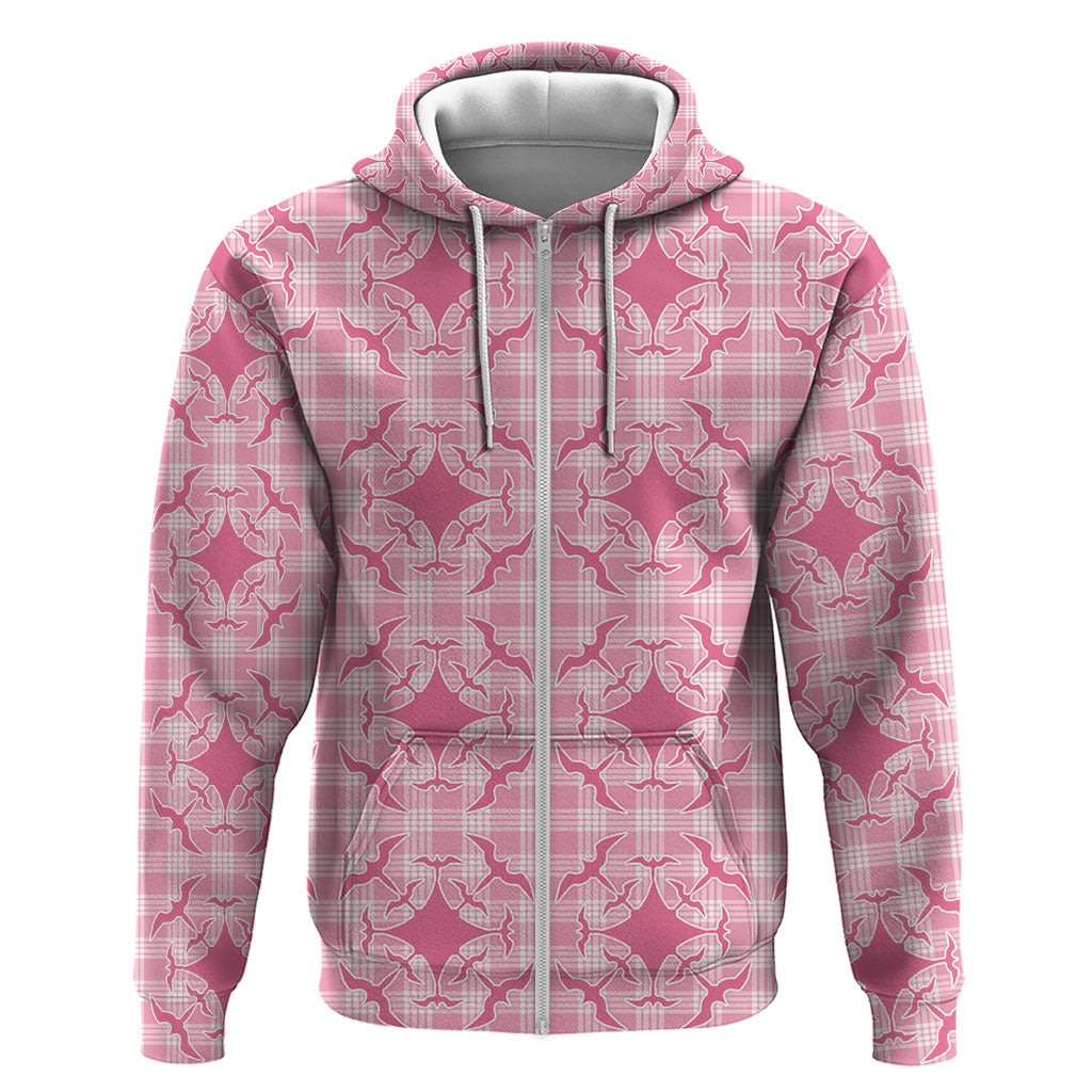 Alaka Hawaii Iwa Bird Palaka Motifs Zip Hoodie
