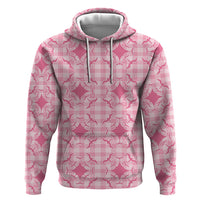 Alaka Hawaii Iwa Bird Palaka Motifs Zip Hoodie LT14 Pullover Hoodie Pink - Polynesian Pride