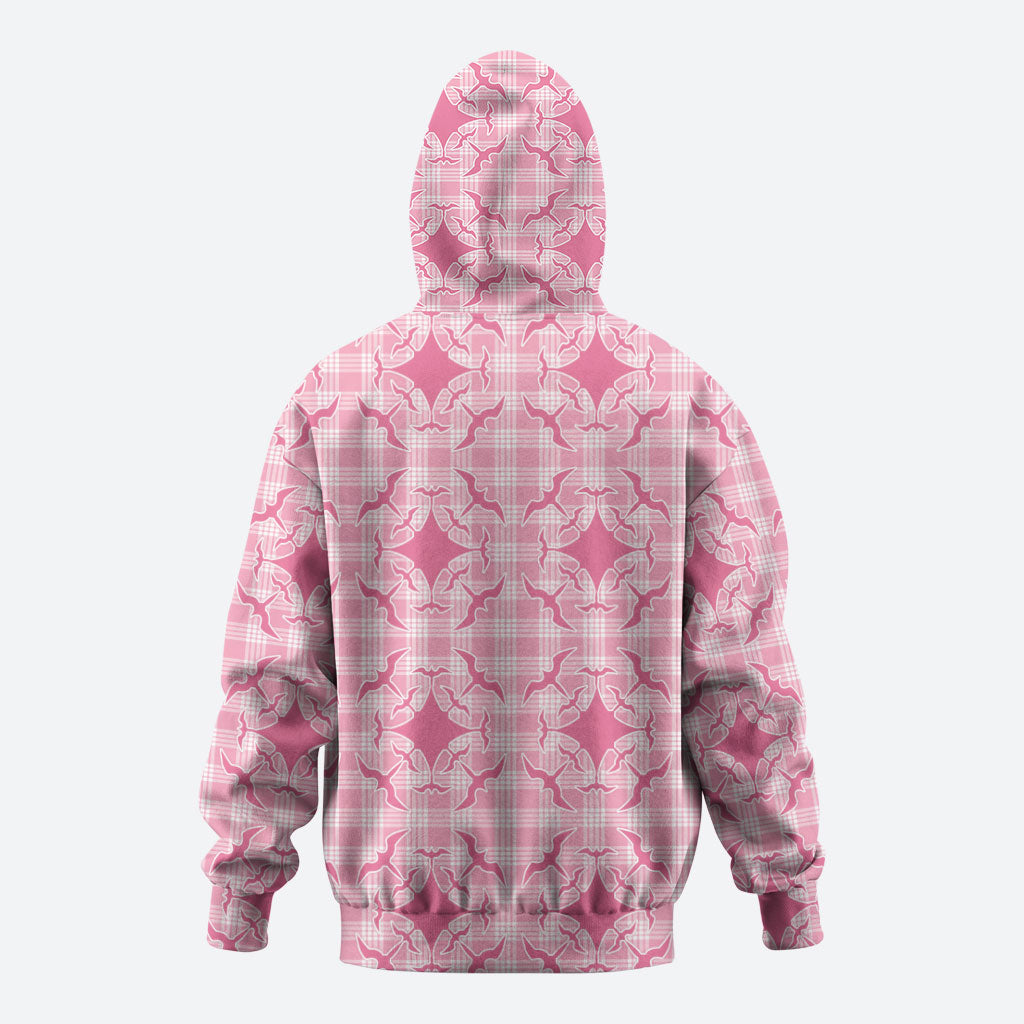 Alaka Hawaii Iwa Bird Palaka Motifs Zip Hoodie LT14 - Polynesian Pride
