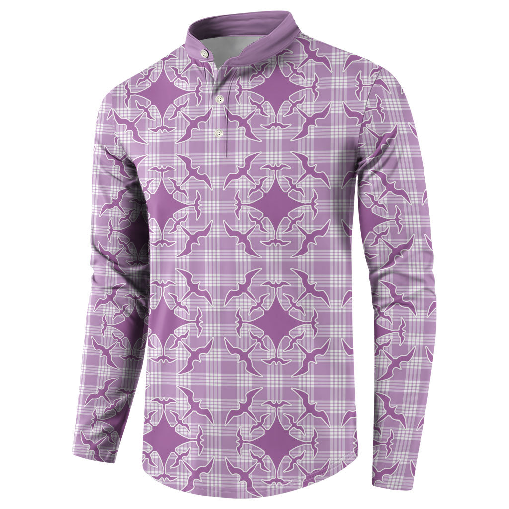Poni Hawaii Iwa Bird Palaka Motifs Button Sweatshirt LT14 - Polynesian Pride
