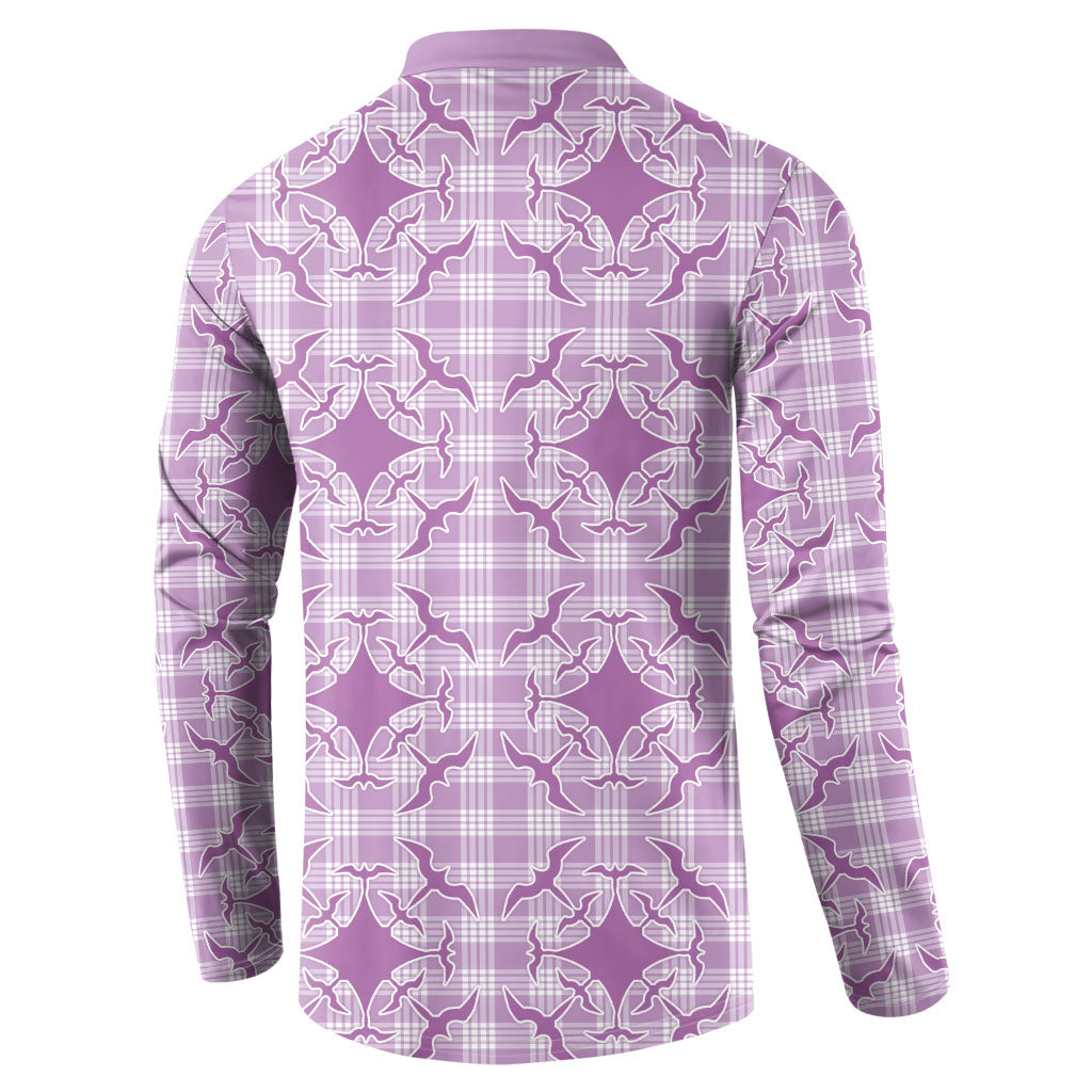 Poni Hawaii Iwa Bird Palaka Motifs Button Sweatshirt LT14 - Polynesian Pride