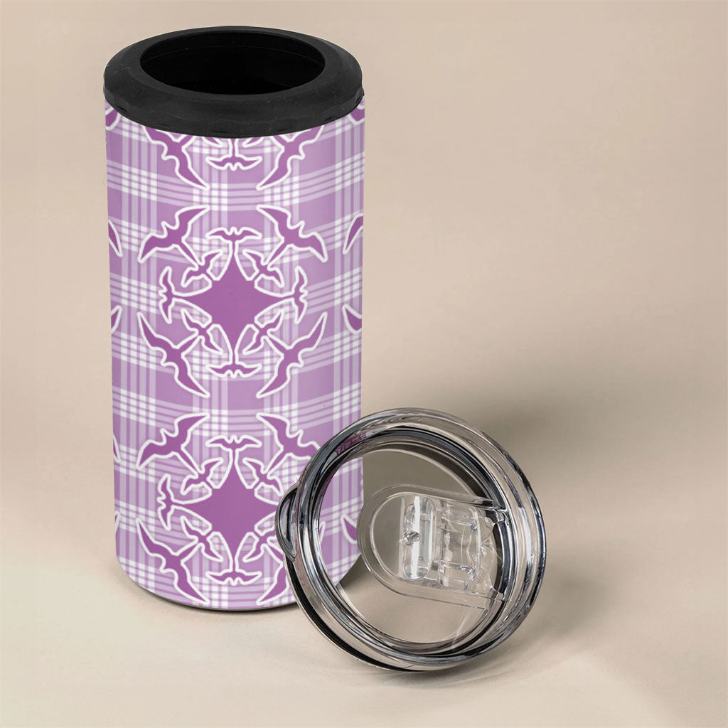 Poni Hawaii Iwa Bird Palaka Motifs 4 in 1 Can Cooler Tumbler LT14 - Polynesian Pride