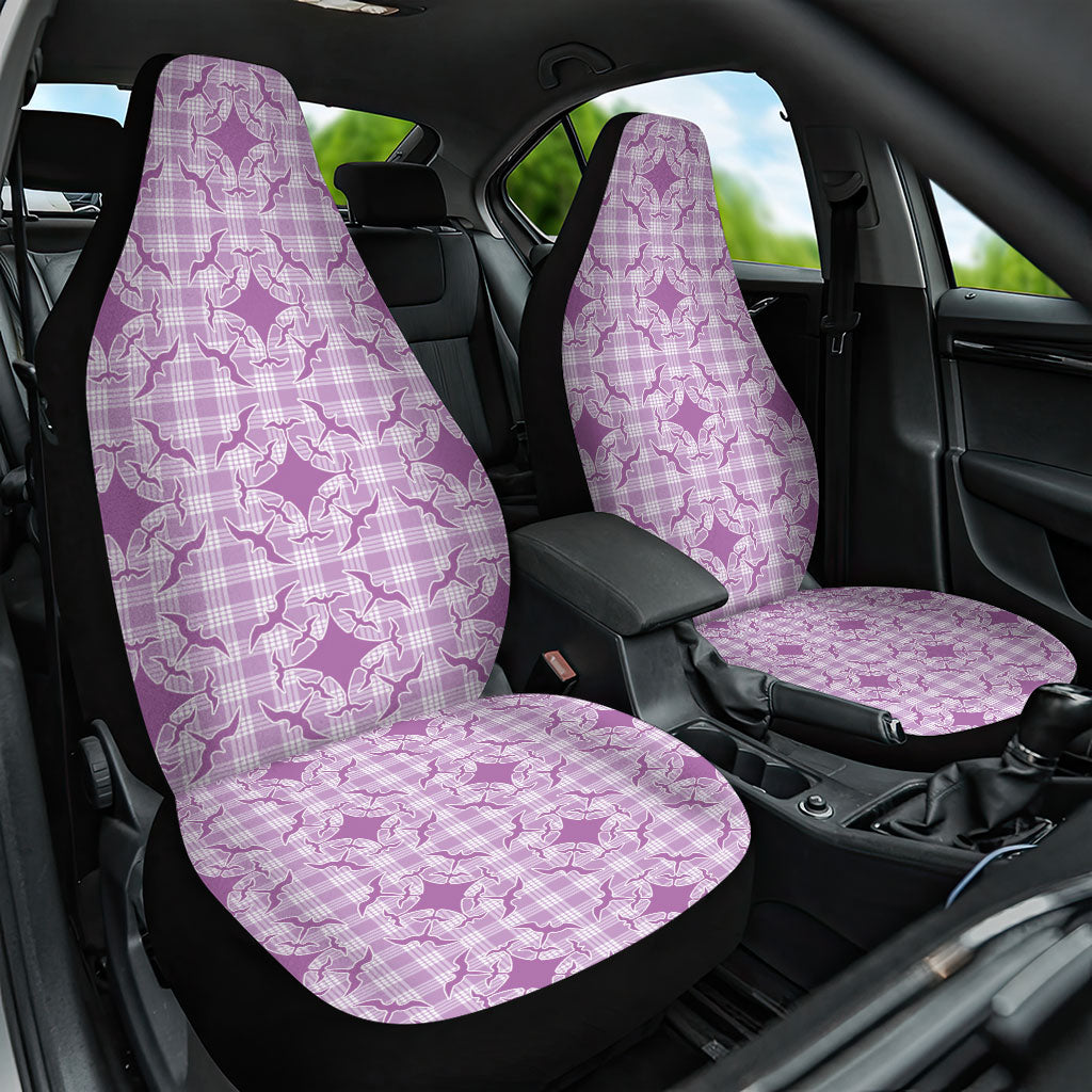 Poni Hawaii Iwa Bird Palaka Motifs Car Seat Cover LT14 One Size Purple - Polynesian Pride