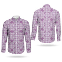 Poni Hawaii Iwa Bird Palaka Motifs Couples Matching Long Sleeve Bodycon Dress and Long Sleeve Button Shirt LT14 - Polynesian Pride