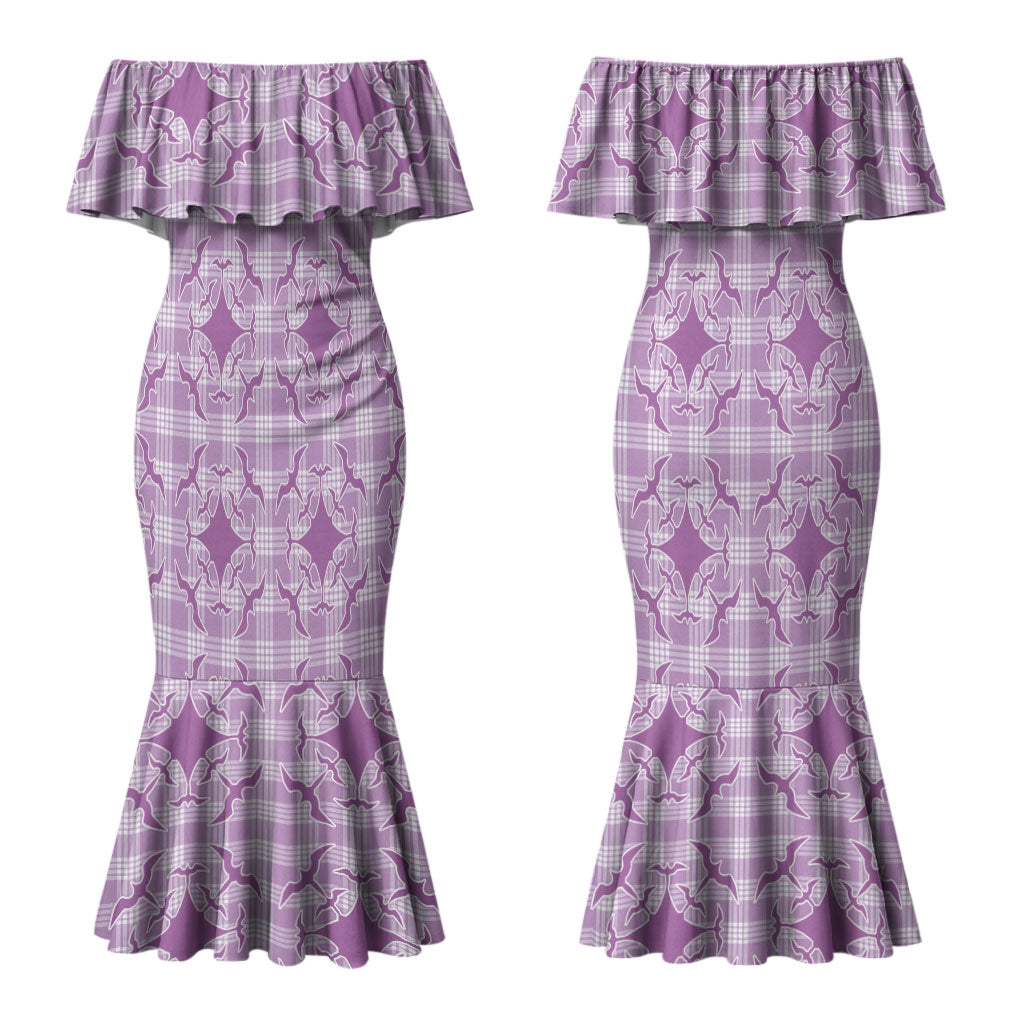 Poni Hawaii Iwa Bird Palaka Motifs Couples Matching Mermaid Dress and Hawaiian Shirt LT14 - Polynesian Pride