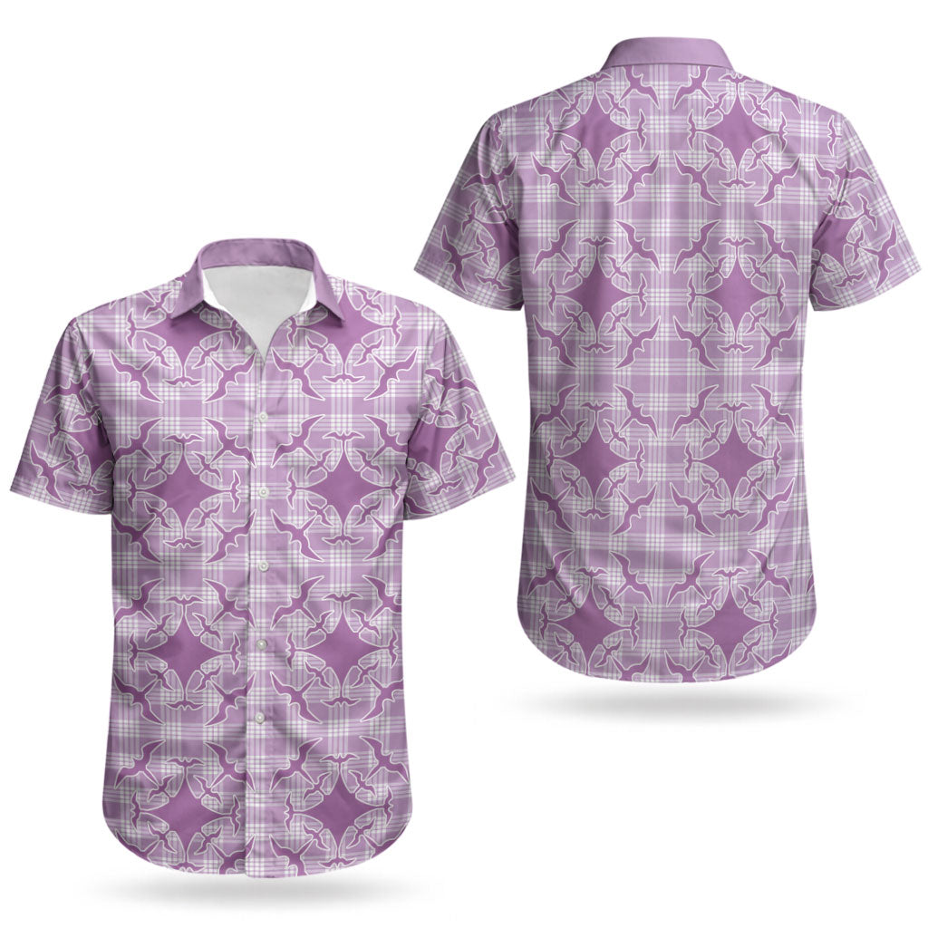 Poni Hawaii Iwa Bird Palaka Motifs Couples Matching Tank Maxi Dress and Hawaiian Shirt LT14 - Polynesian Pride