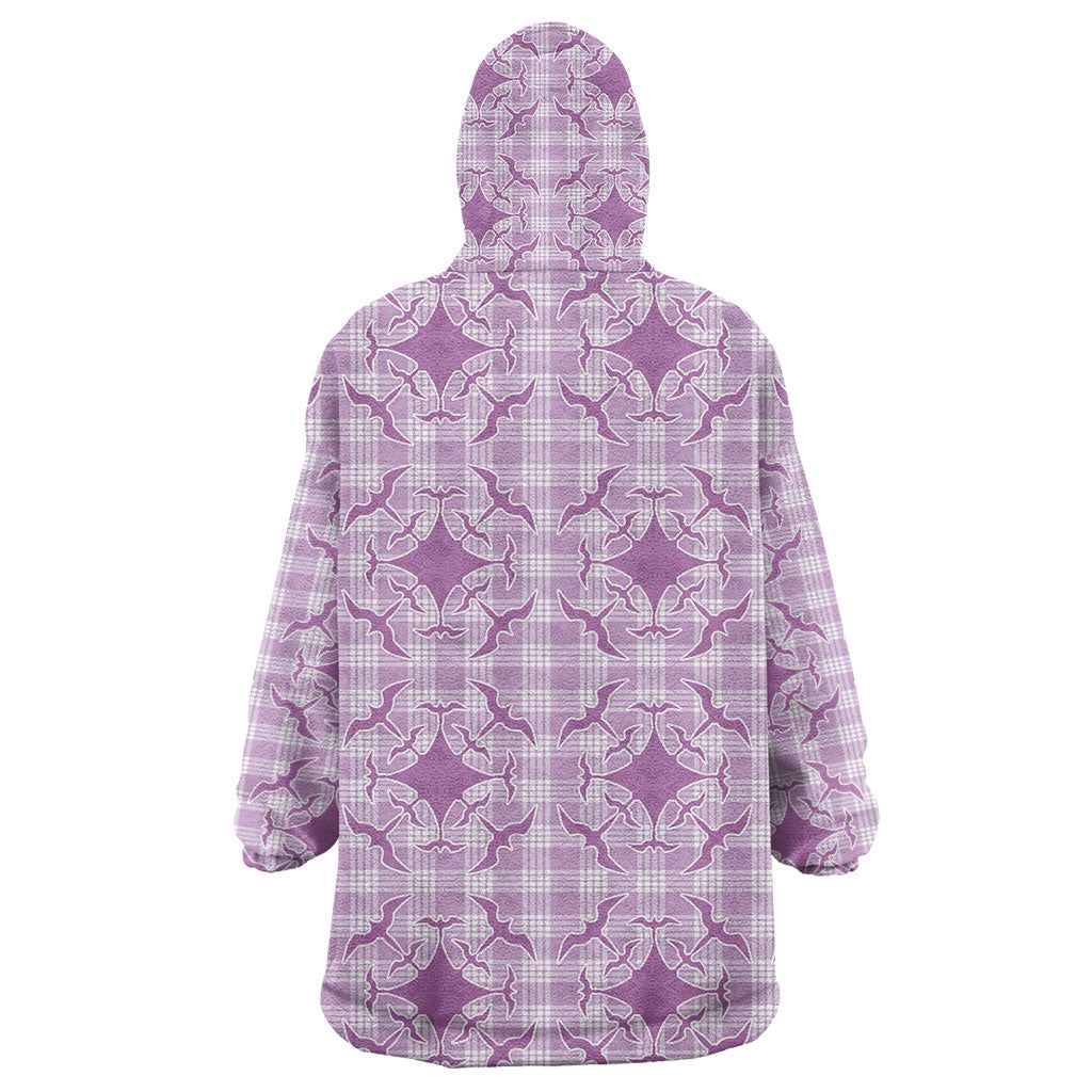 Poni Hawaii Iwa Bird Palaka Motifs Wearable Blanket Hoodie LT14 - Polynesian Pride