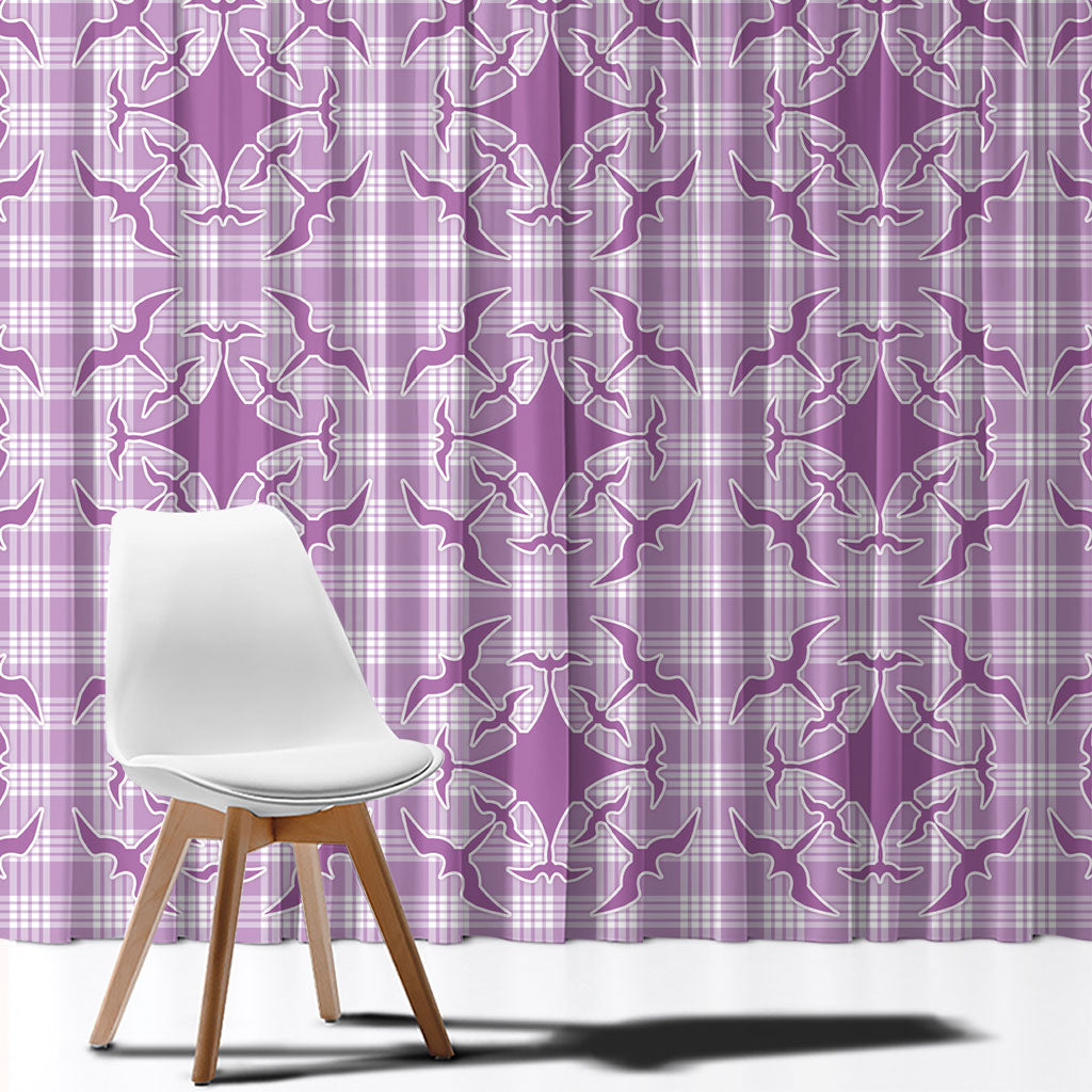 Poni Hawaii Iwa Bird Palaka Motifs Window Curtain LT14 - Polynesian Pride