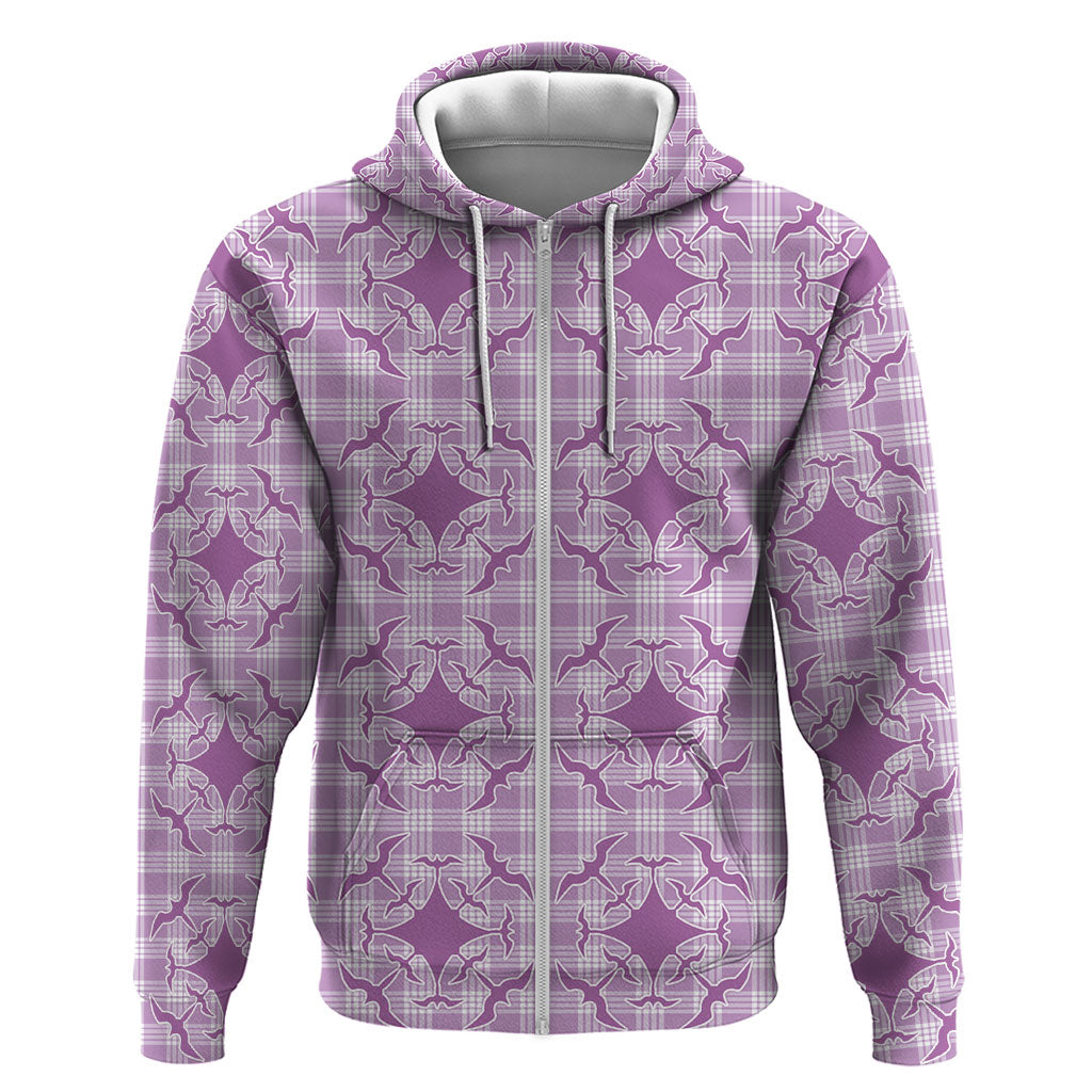 Poni Hawaii Iwa Bird Palaka Motifs Zip Hoodie