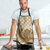 Makue Hawaii Cowboy Palaka Motifs Personalised Apron Paniolo Festival Puakenikeni Lei LT14 - Polynesian Pride
