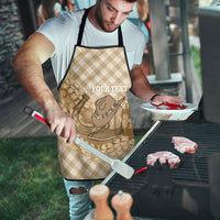 Makue Hawaii Cowboy Palaka Motifs Personalised Apron Paniolo Festival Puakenikeni Lei LT14 - Polynesian Pride