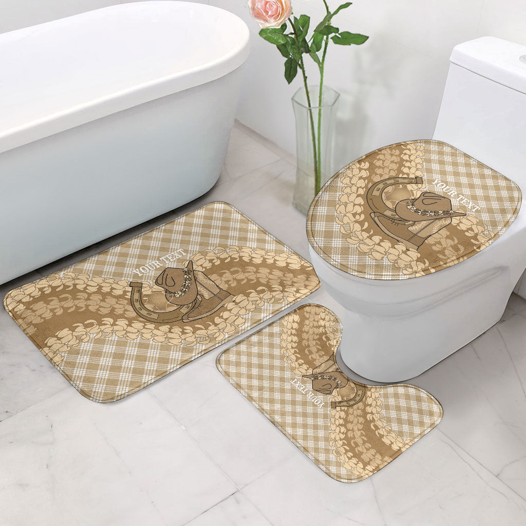 Makue Hawaii Cowboy Palaka Motifs Personalised Bathroom Set Paniolo Festival Puakenikeni Lei LT14 - Polynesian Pride