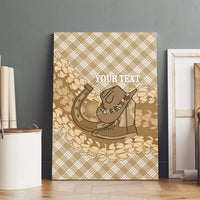 Makue Hawaii Cowboy Palaka Motifs Personalised Canvas Wall Art Paniolo Festival Puakenikeni Lei LT14 - Polynesian Pride