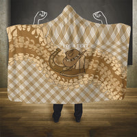 Makue Hawaii Cowboy Palaka Motifs Personalised Hooded Blanket Paniolo Festival Puakenikeni Lei LT14 - Polynesian Pride